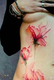 pola tattoo kembang cat