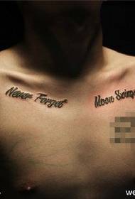 Clavicle Classic English Tattoo Tattoo Pattern