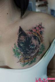 слатка мачка аватар груди тетоважа слика