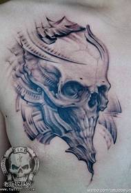 Teror strašidelné lebky tetování vzor
