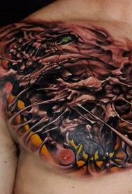 Spanish 3D teacher diego ruiz's chest tattoo works
