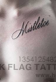 clavicle simple flower body tattoo pattern