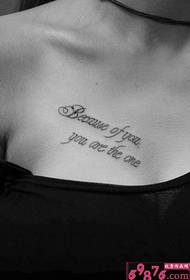 moters krūtinė gražus angliškos tatuiruotės paveikslėlis
