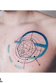 akvarelės tatuiruotės tatuiruotė tatuiruotė ant krūtinės