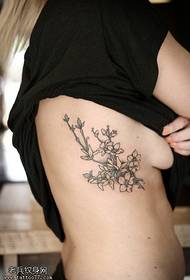 chest flower tattoo pattern