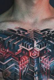 un bel tatuaggio totem sul petto dei giorni fritti appesi