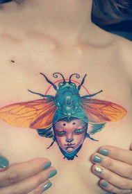 tatuaje creativo de verán neno peito 55001-beleza peito retro tatuaje tótem inglés
