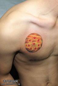 классический рисунок татуировки пятиугольной планеты