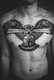 eagle tattoo flying on the chest