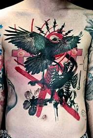 Modello di tatuaggio del petto bel sole