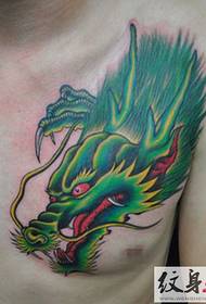 muški prednji grudni temperament tetovaža uzorak Daquan