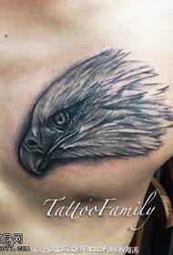 chest eagle tattoo pattern