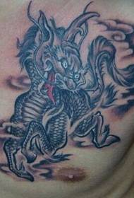 tatuu di kylin sete 55751 - tatuaggio di colomba di craniu di pettu