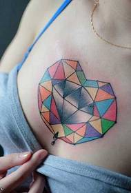 hrudník krásná geometrie tetování vzor