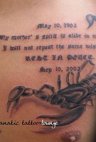 pearsa fasan scorpion broilleach fireann tatù Beurla