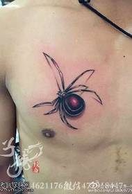 modèle de tatouage 3D araignée de la poitrine
