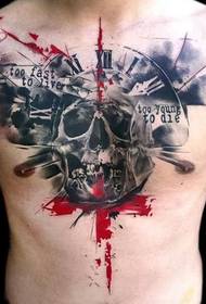 tatuagem no peito homens fluindo