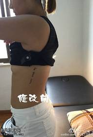 piccolo modello di tatuaggio inglese toracico