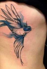 pola tato hummingbird sisih wadon