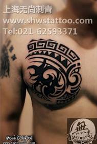 Chinese style van Gogh totem tattoo pattern