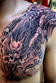 hauv siab dominering Kirin tattoo