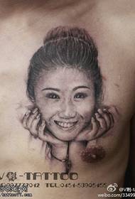 roztomilé sladké dievča tetovanie vzor