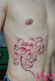 wavulana kifua Kichina lotus picha za tattoo