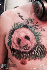 hrudník panda tetování vzor