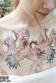 aesthetic Swan tattoo pattern