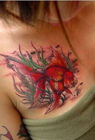 tatuagem de água peixinho menina bonita delicada peixinho sexy