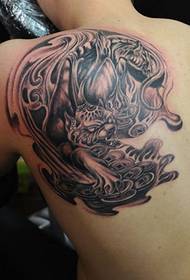 Modello del tatuaggio delle truppe coraggiose di Lucky God Beast Daquan
