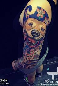 нарисованный милый рисунок щенка татуировки