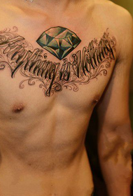 bellissima spilla con tatuaggio a diamante inglese Cacino