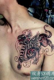 Chest Dragon's Nine Son Tattoo