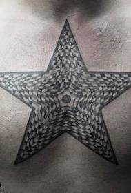 brusto tridimensia stela tatuaje-ŝablono