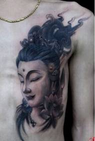 Jongen Këscht nëmme schéi Guanyin Tattoo Biller