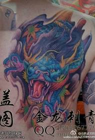 грудь супер тайфун синий благоприятный рисунок татуировки дракона