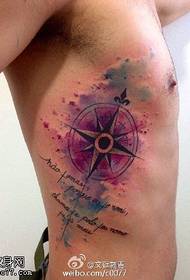 Padrão de tatuagem de mesa giratória octogonal de tinta colorida