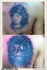 prestige lejon tatuering mönster