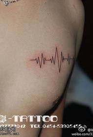 iphethini elula ye-ECG tattoo