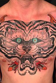 truhla Bývalý tygr tetovací vzor v japonském stylu