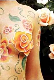 beauty chest full nude rose ຮູບພາບ tattoo