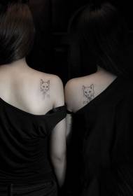 dea-chailiní patrún tattoo ghualainn cat