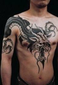 Shawl Bonito tatuaje de dragón