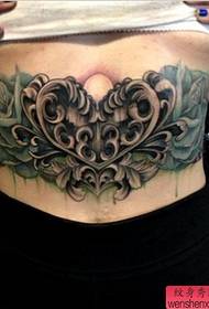 a veterana tatuaxe recomendou un patrón de tatuaxe de amor de barriga