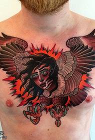 груди крила татуювання візерунок