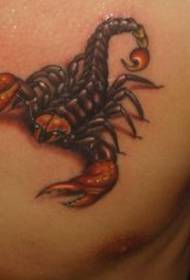 skorpió tetoválás minta: mellkas színű skorpió tetoválás minta