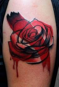 rameno barva osobnost červené růže tetování vzor