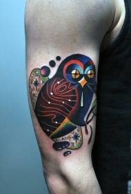 abafana ezinkulu ingalo umbala igxalaba owl ubuntu tattoo iphethini