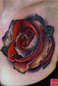 modello di tatuaggio Rose di colore europeo e americano